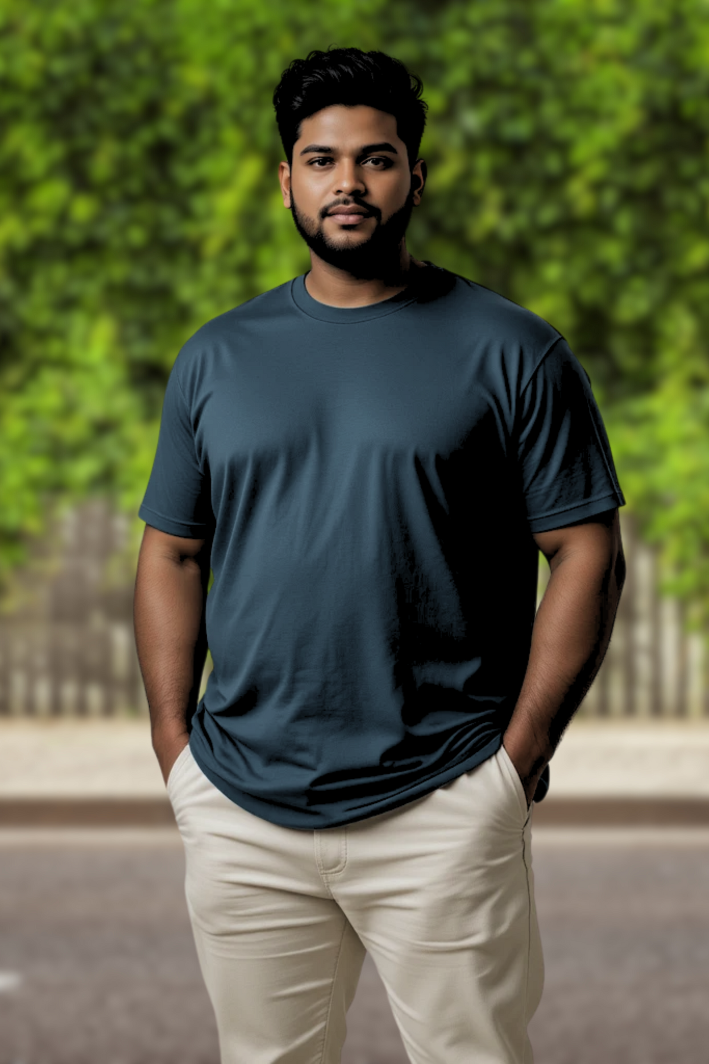 Ocean Depth Petrol Blue Plus Size T-Shirt