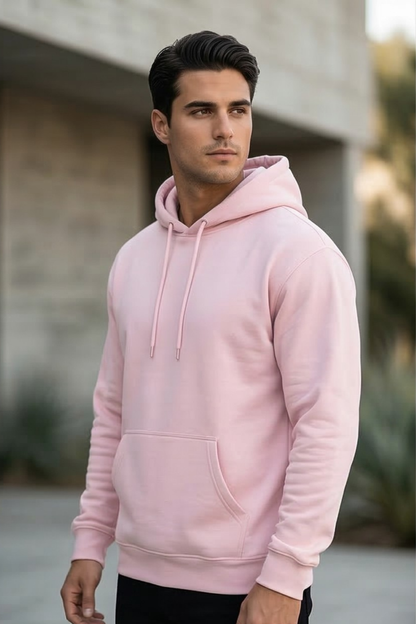 Peach Glow Light Baby Pink Hoodie
