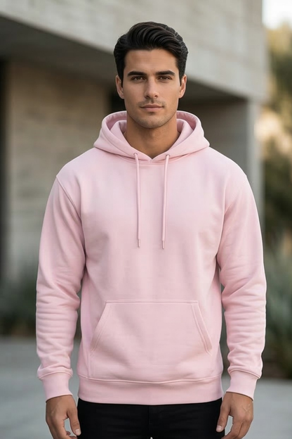 Peach Glow Light Baby Pink Hoodie