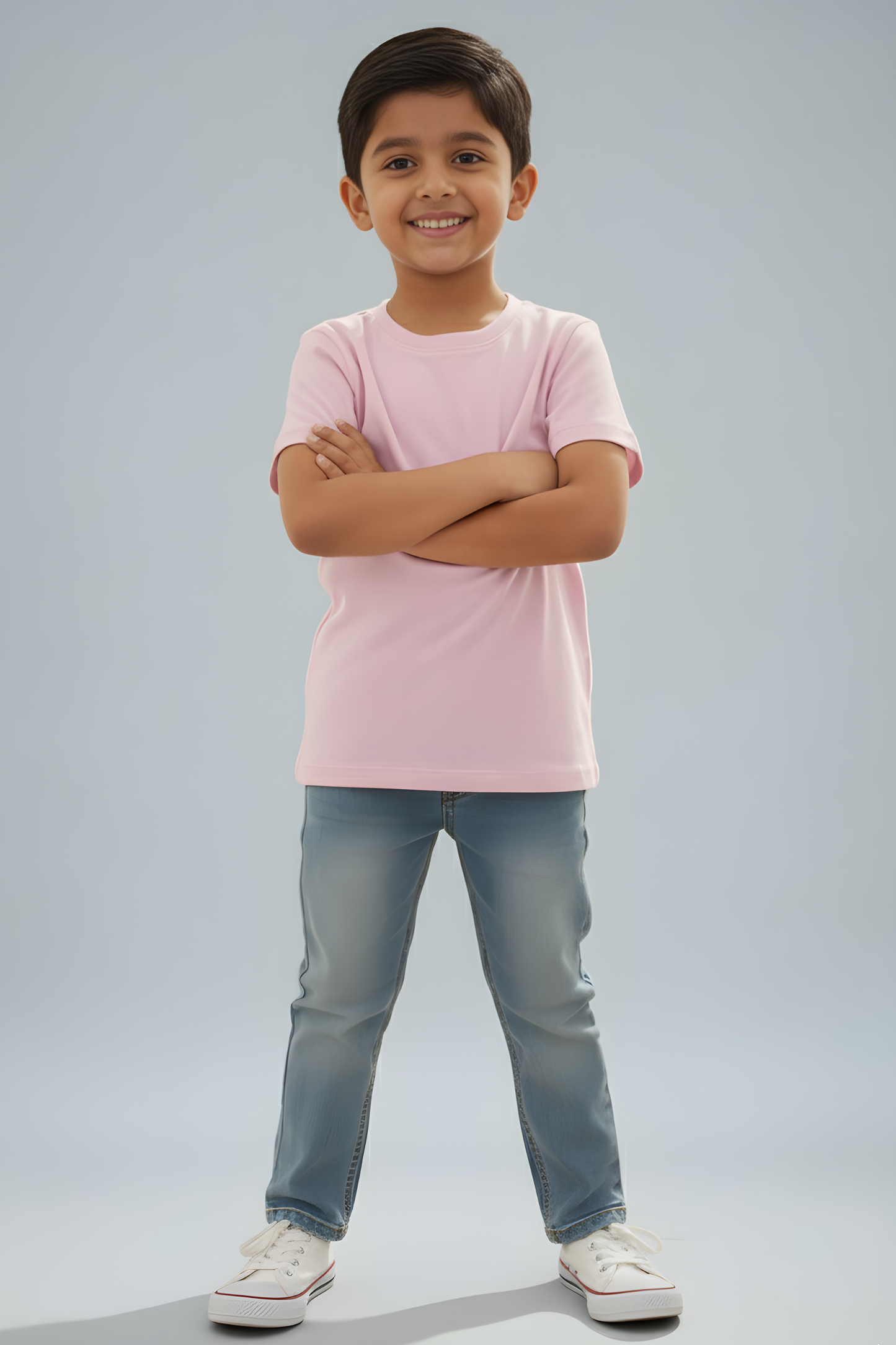 Blush Breeze Baby Pink Kids T-Shirt