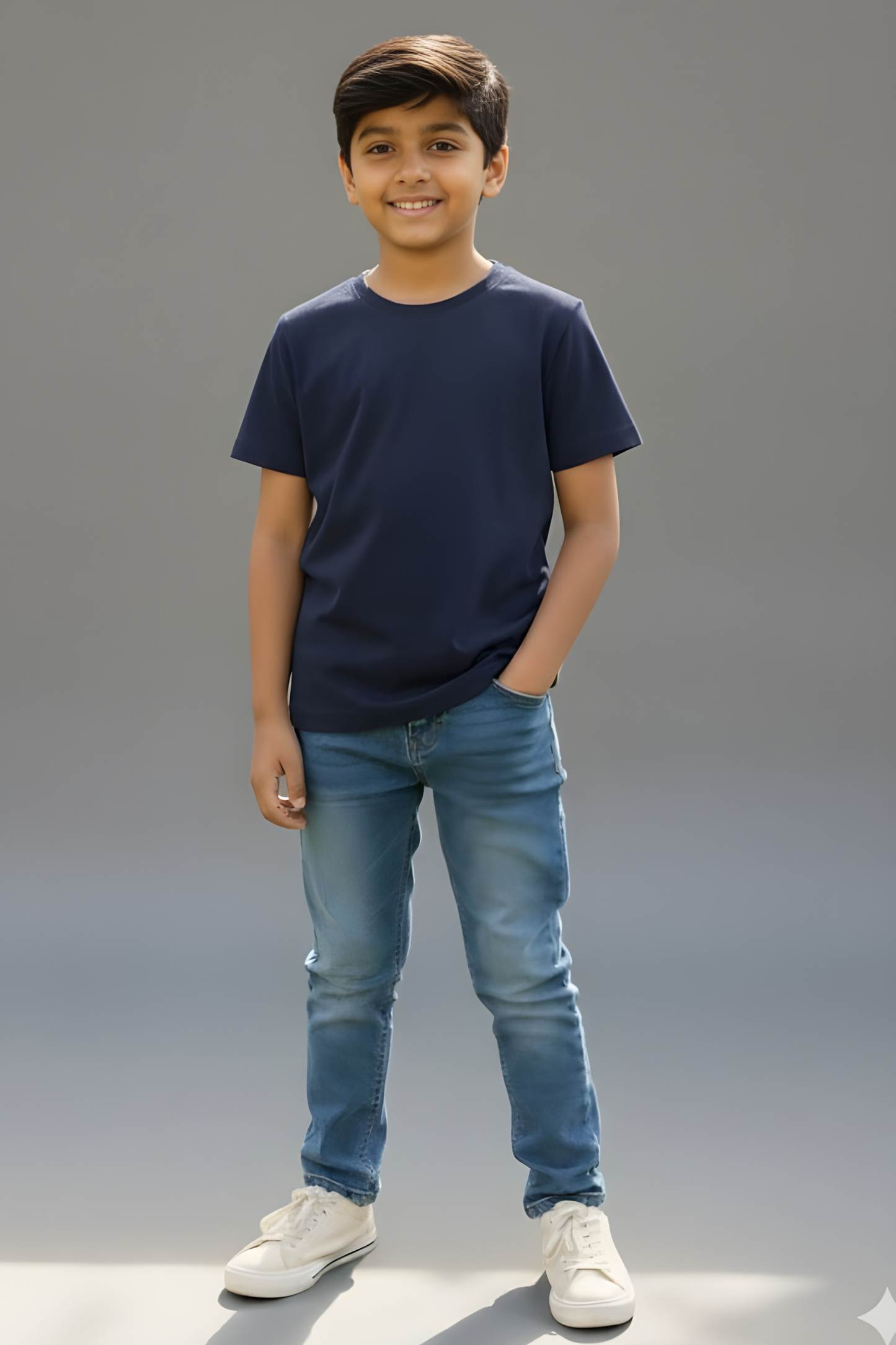 Midnight Tide Navy Blue KidsT-Shirt