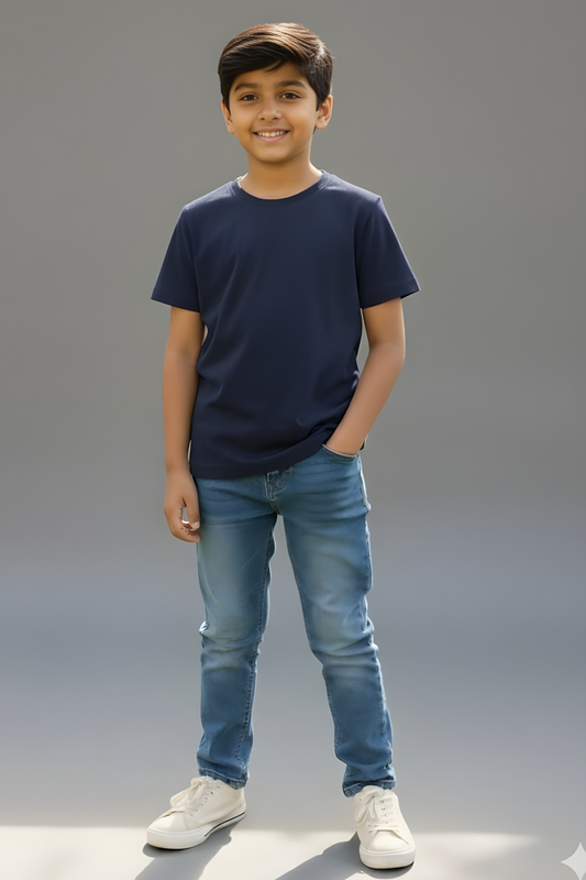 Midnight Tide Navy Blue KidsT-Shirt