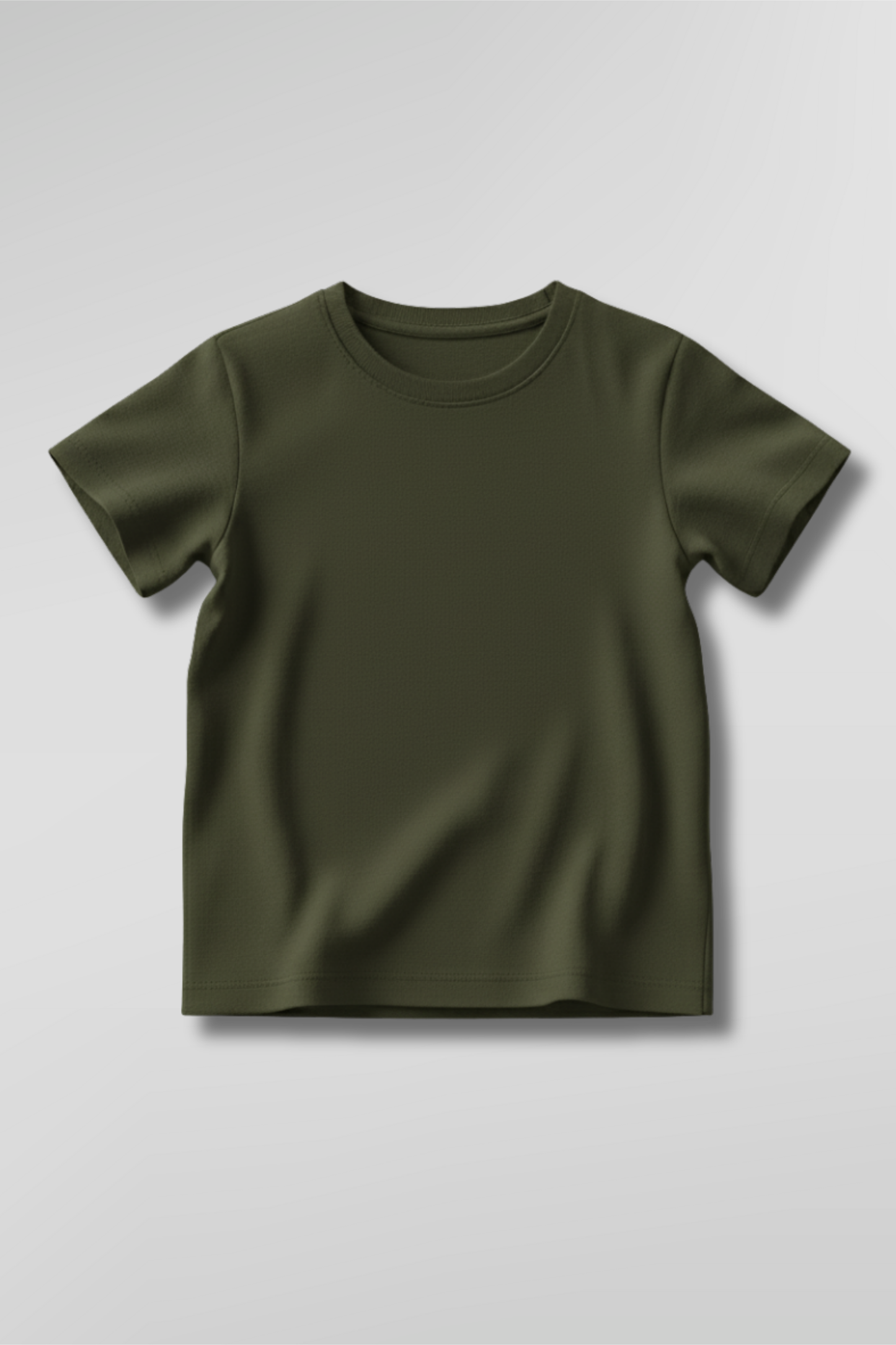 Verdant Trail Olive Green Kids T-Shirt