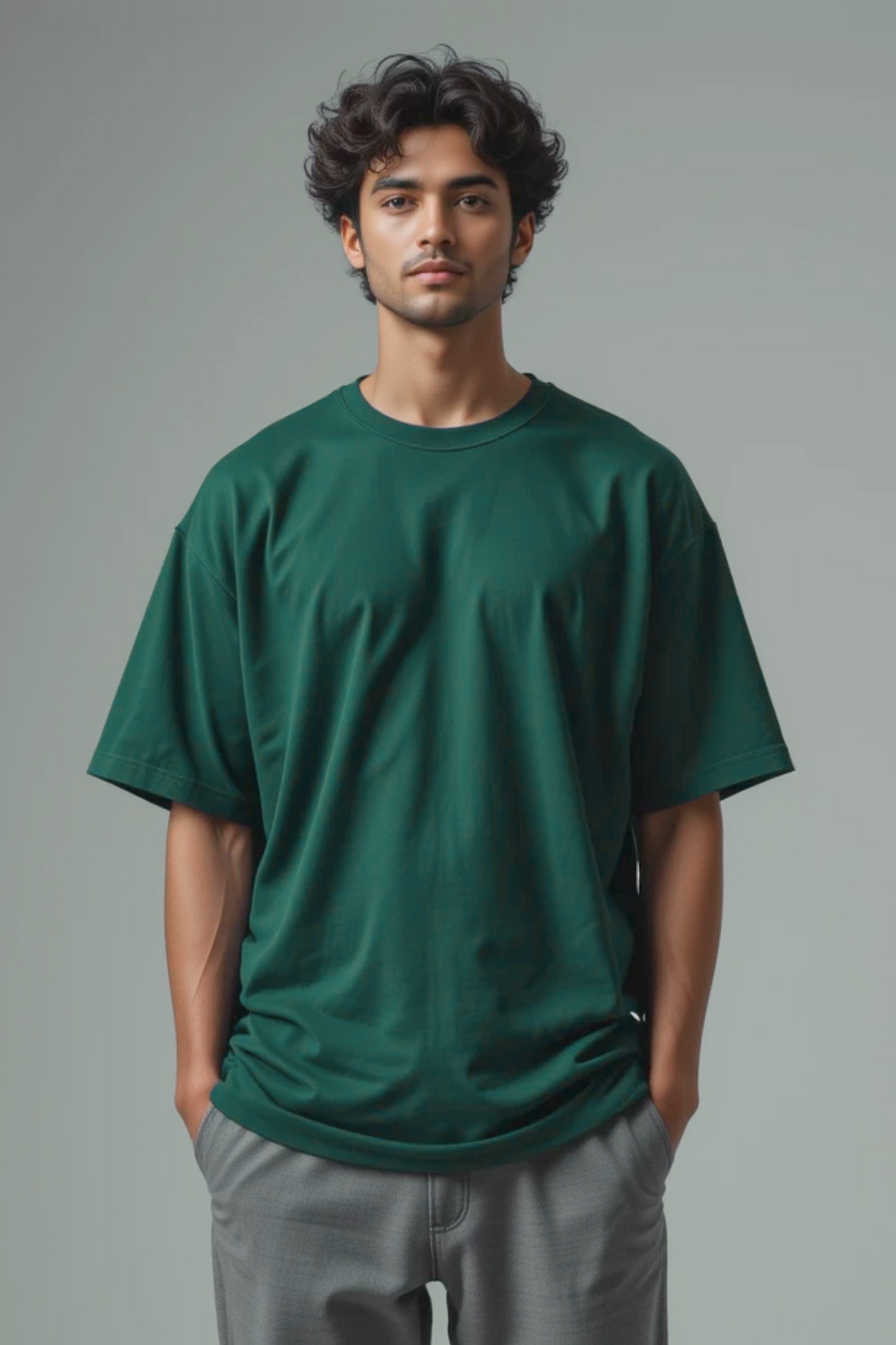Ocean Depth Petrol Blue Oversized T-Shirt