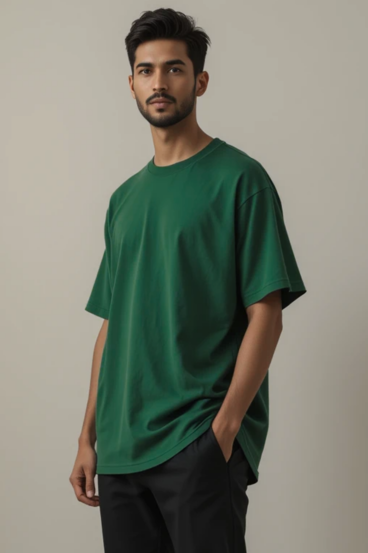 Forest Deep Bottle Green Oversized T-Shirt