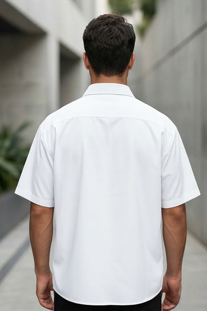 Pure Horizon White Oversized Shirt