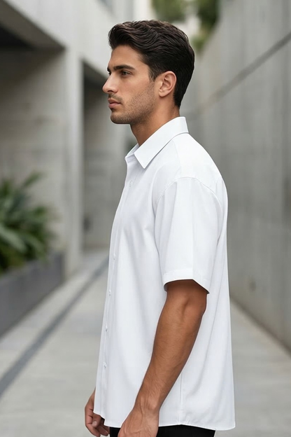 Pure Horizon White Oversized Shirt