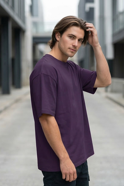 Royal Aura Purple Oversized T-Shirt