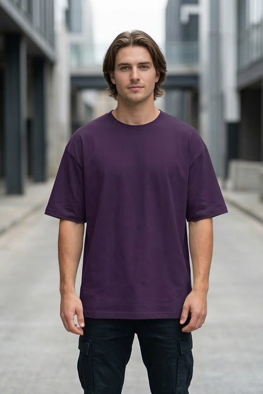 Royal Aura Purple Oversized T-Shirt