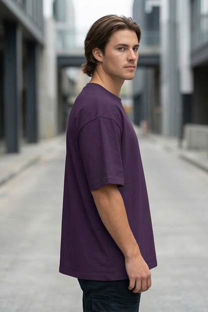 Royal Aura Purple Oversized T-Shirt