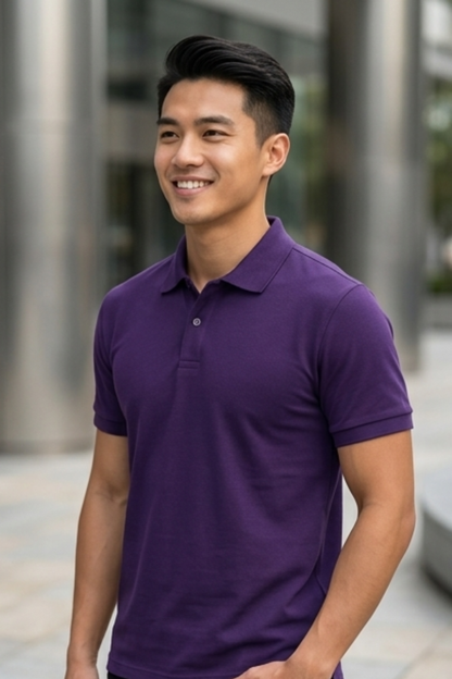 Royal Crest Purple Polo