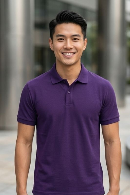 Royal Crest Purple Polo