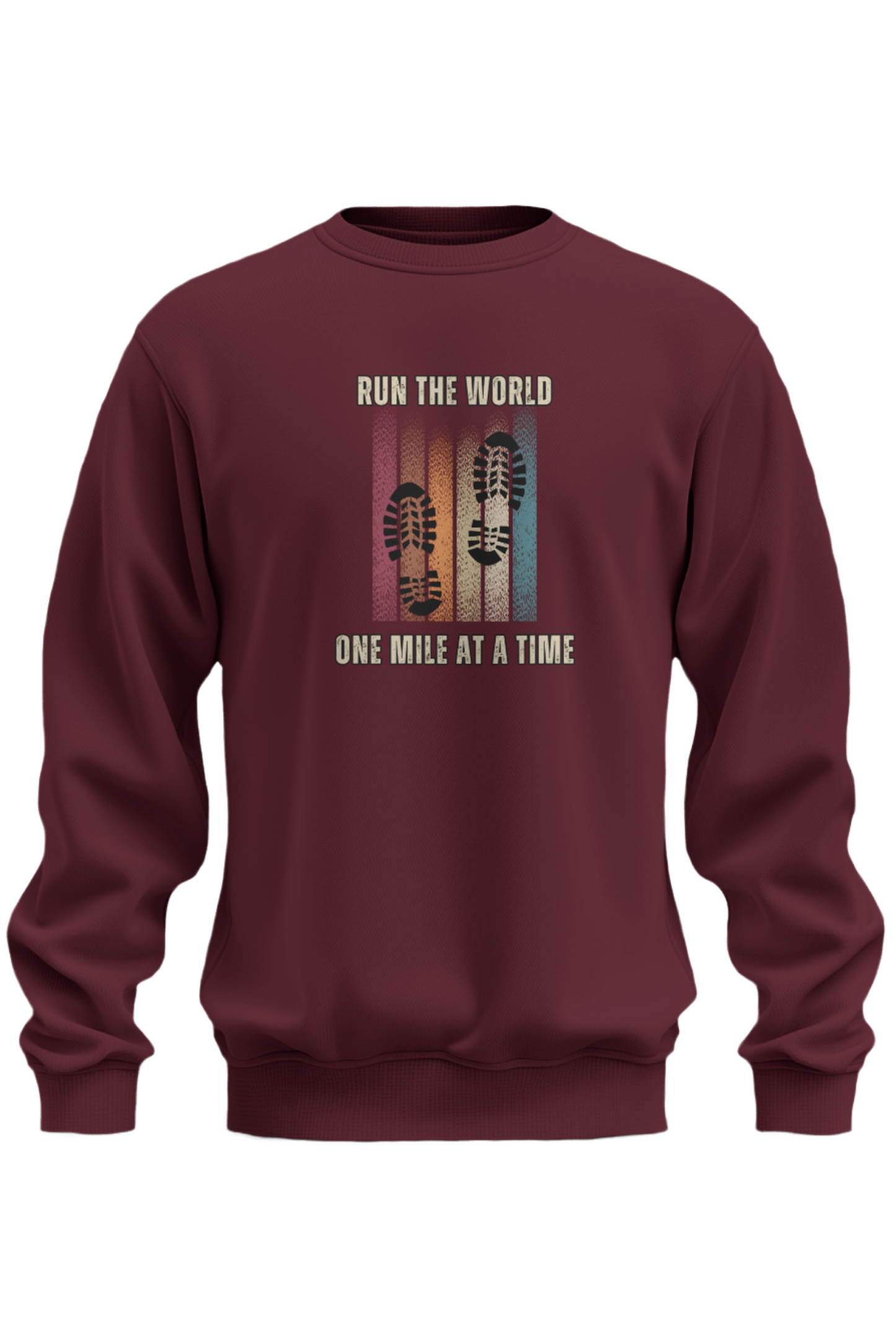 Run The World One Mile At A Time Sweatshirt - The Khoj Store