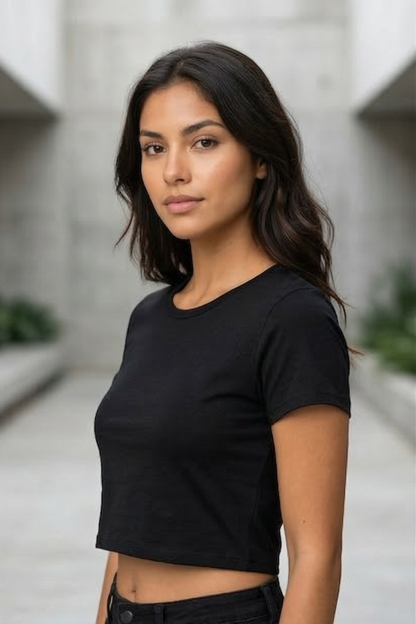 Shadow Black Crop Top