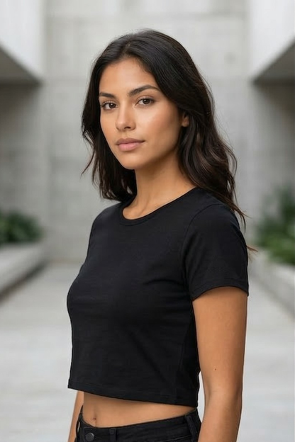 Shadow Black Crop Top