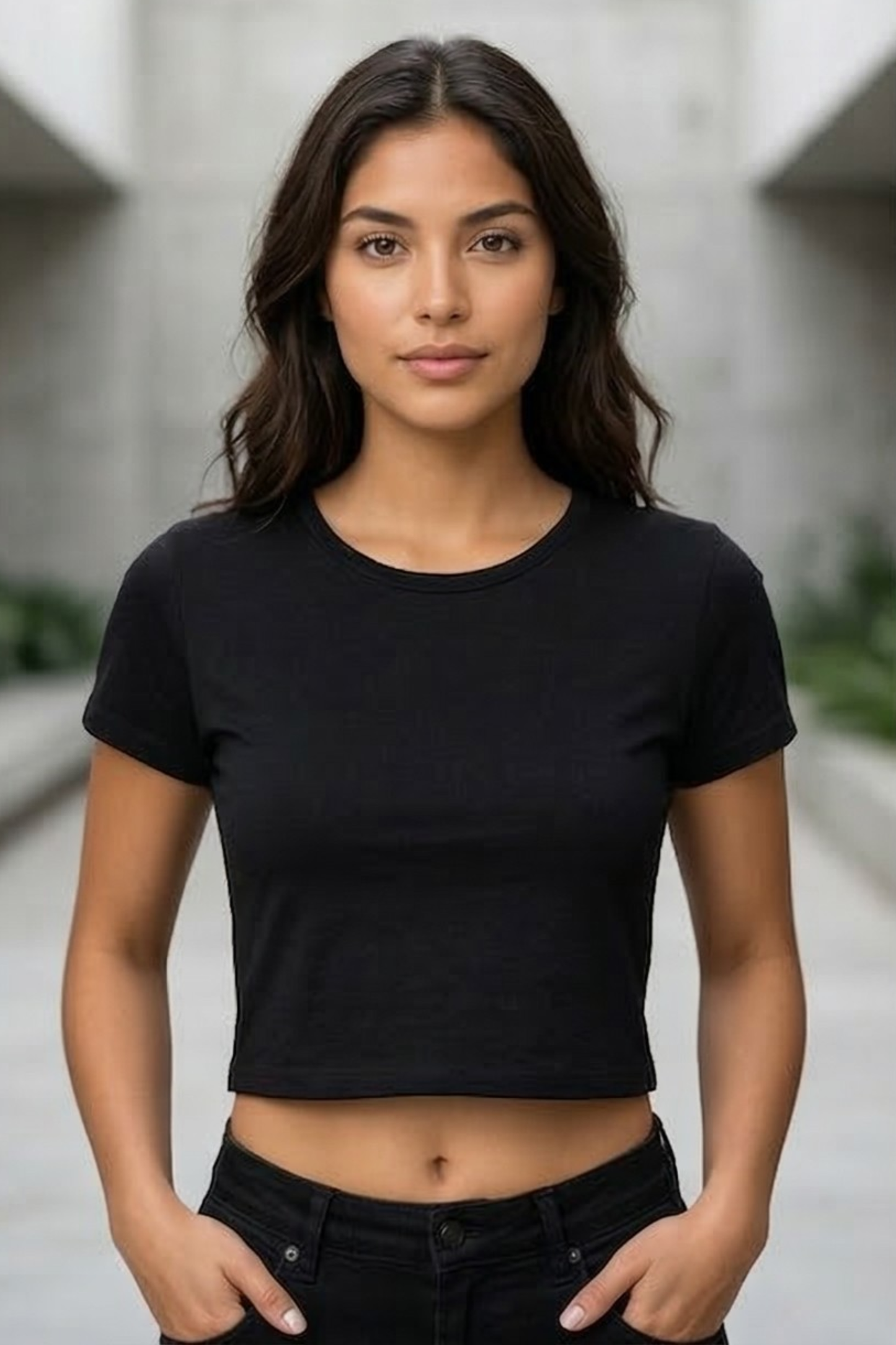 Shadow Black Crop Top