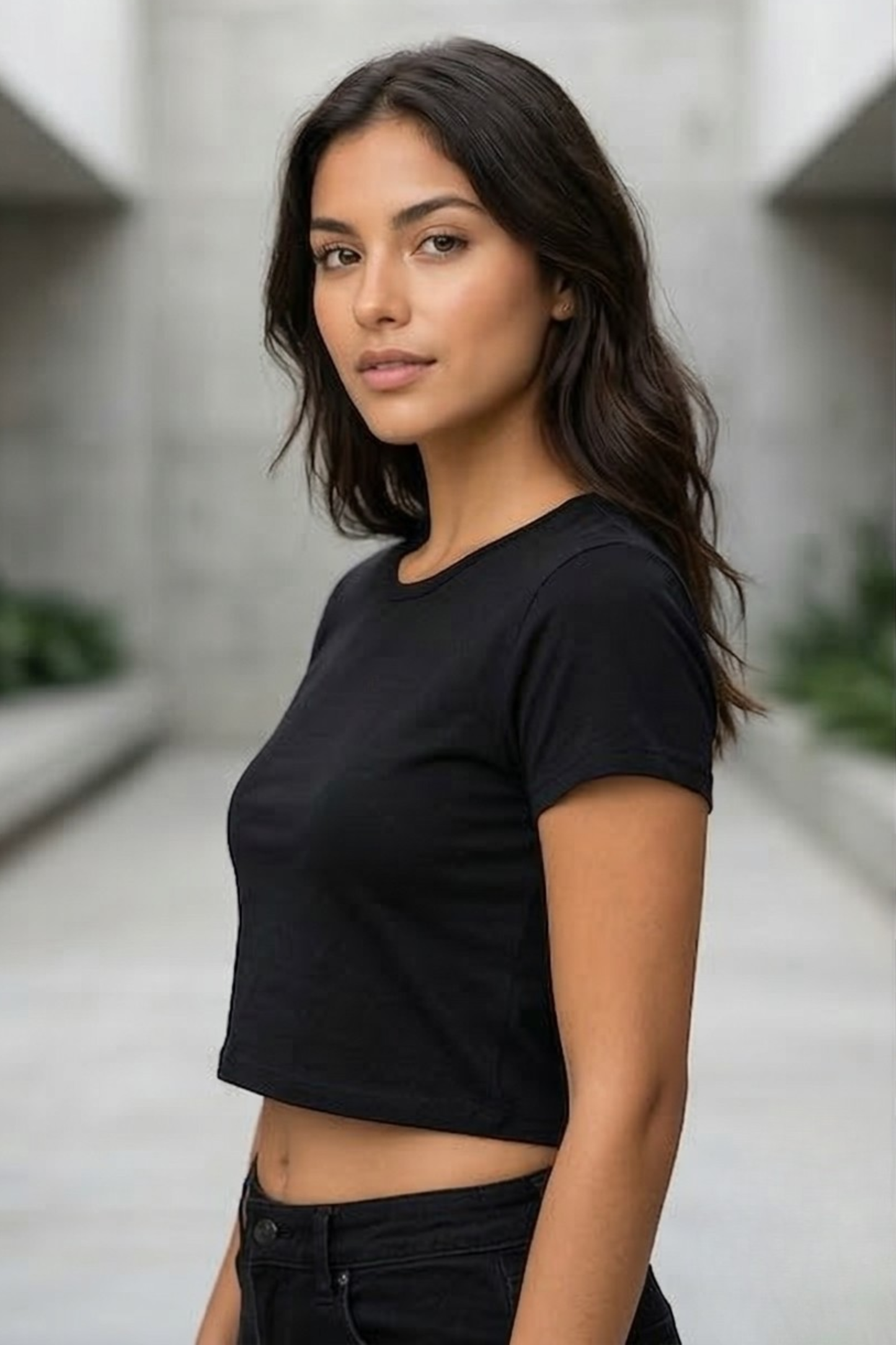 Shadow Black Crop Top