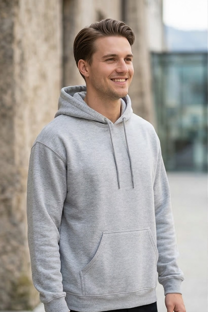 Silver Dune Grey Melange Hoodie