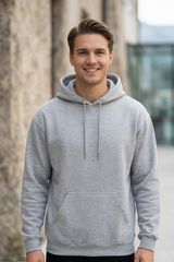Silver Dune Grey Melange Hoodie