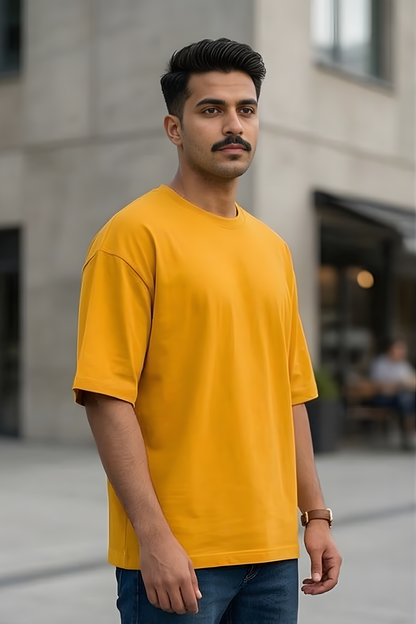 Sunlit Glory Golden Yellow Oversized T-Shirt