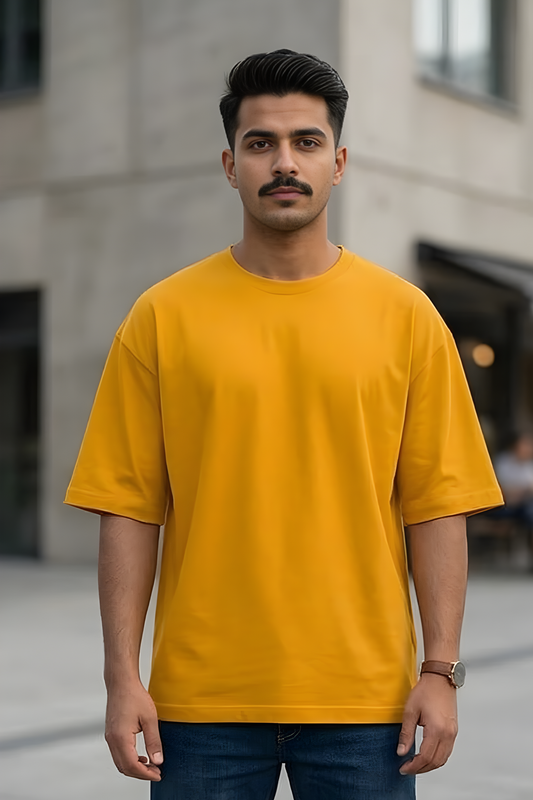 Sunlit Glory Golden Yellow Oversized T-Shirt