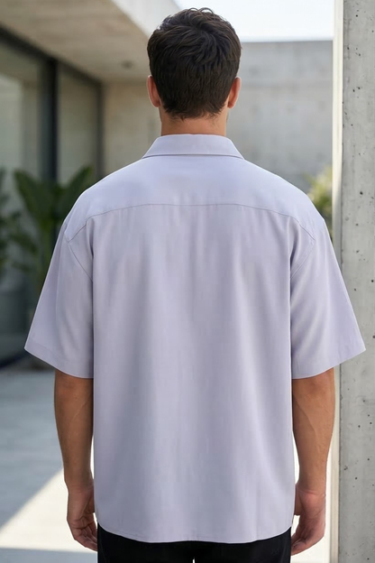 Twilight Bloom Lavender Oversized Shirt