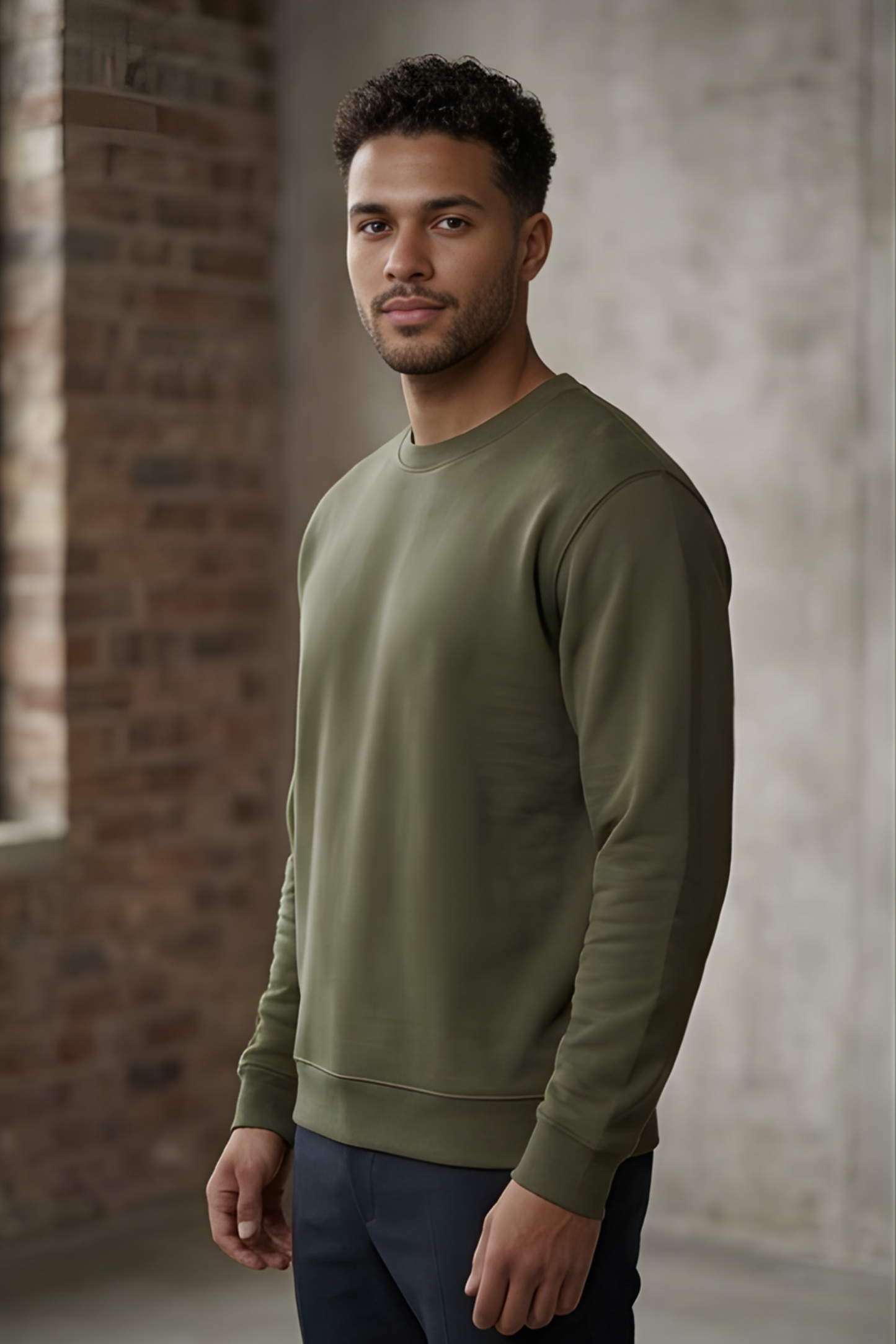 Verdant Trail Olive Green Sweatshirt