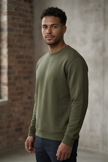 Verdant Trail Olive Green Sweatshirt