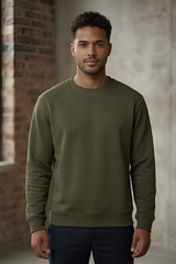 Verdant Trail Olive Green Sweatshirt