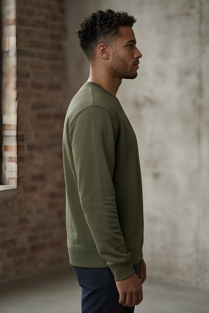 Verdant Trail Olive Green Sweatshirt