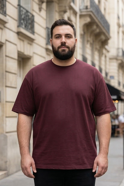 Wildwood Maroon Plus Size T-Shirt