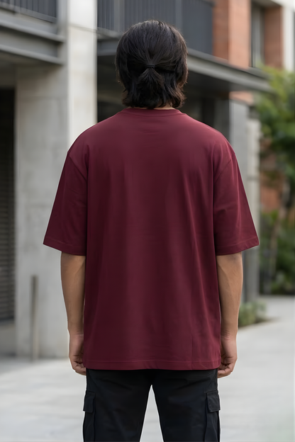 Wildwood Maroon Oversized T-Shirt