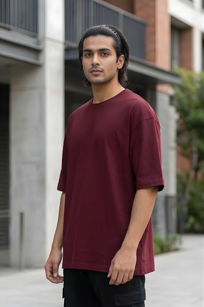 Wildwood Maroon Oversized T-Shirt
