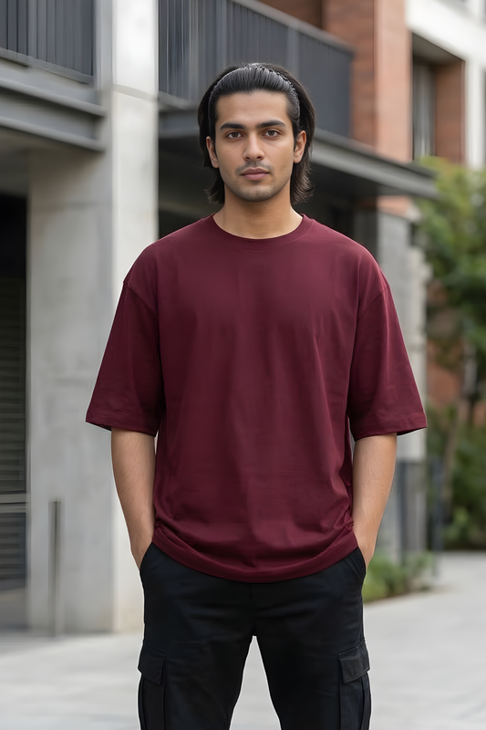 Wildwood Maroon Oversized T-Shirt