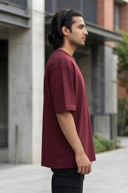 Wildwood Maroon Oversized T-Shirt